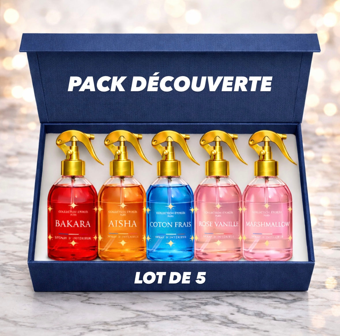 Lot de 5 spray textile - Pack decouverte